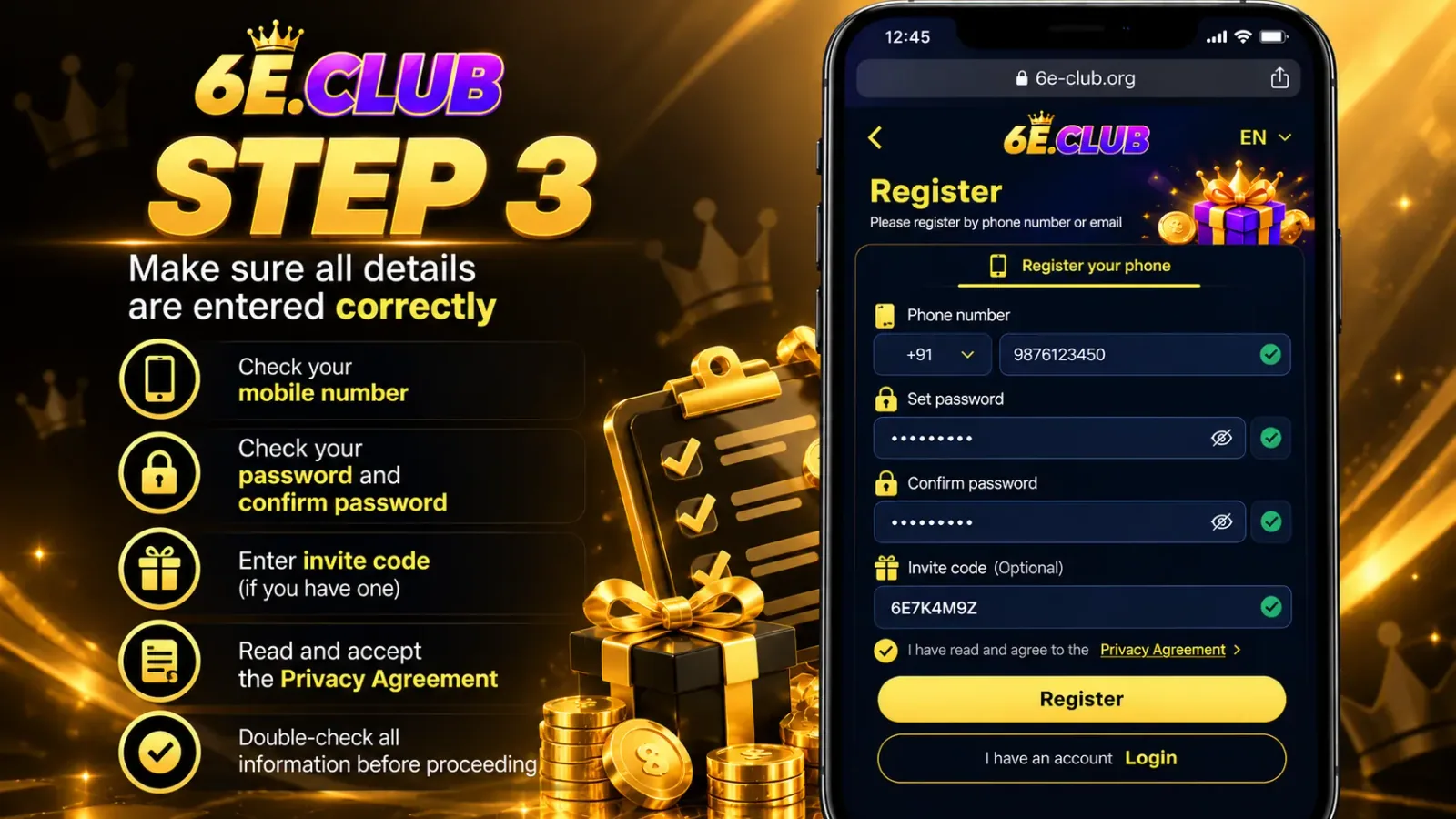 Step 3: Enter Details and Complete Verification